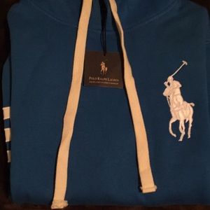 Polo Ralph Lauren Men Hoodie, size LG,  Lite Blue.
